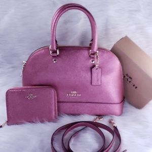 Coach bag with wallet and strap
